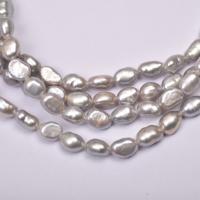 Barock odlad sötvattenspärla pärlor, Freshwater Pearl, DIY, grå, 5-6mm, Såld Per Ca 36-37 cm Strand