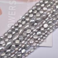 Perles nacres baroques de culture d'eau douce , perle d'eau douce cultivée, DIY & normes différentes pour le choix, gris, Vendu par Environ 35-37 cm brin