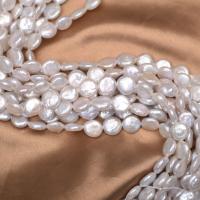 Barok ferskvandskulturperle Beads, Ferskvandsperle, du kan DIY, hvid, 10-11mm, Solgt Per Ca. 38 cm Strand