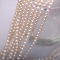 Natural Freshwater Pearl Loose Beads Slightly Round DIY pink Sold Per Approx 36-38 cm Strand