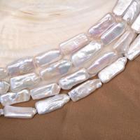 Perles nacres baroques de culture d'eau douce , perle d'eau douce cultivée, DIY, blanc, 9-14mm, Vendu par Environ 37 cm brin