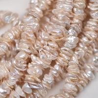 Perles nacres baroques de culture d'eau douce , perle d'eau douce cultivée, DIY, blanc, 15-18mm*6-8mm, Vendu par Environ 37 cm brin