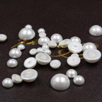 3D L'art des ongles Décoration, perle de verre, dôme, DIY & normes différentes pour le choix, blanc, 20PC/sac, Vendu par sac
