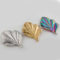 Stainless Steel Pendants 304 Stainless Steel Leaf Vacuum Ion Plating vintage & DIY Approx 2mm Sold By PC
