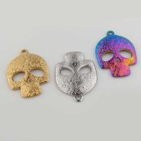Stainless Steel Skull Pendants 304 Stainless Steel Vacuum Ion Plating vintage & DIY & hollow Approx 2mm Sold By PC