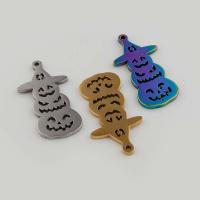Stainless Steel Pendants, 304 Stainless Steel, Pumpkin, Vacuum Ion Plating, vintage & DIY & hollow, more colors for choice, 30x15x2mm, Hole:Approx 1mm, Sold By PC