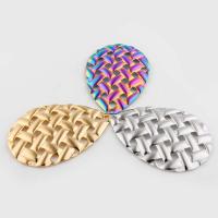 Stainless Steel Pendants, 304 Stainless Steel, Teardrop, Vacuum Ion Plating, vintage & DIY & hollow, more colors for choice, 42x30x2mm, Hole:Approx 2mm, Sold By PC
