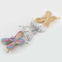 Stainless Steel Animal Pendants, 304 Stainless Steel, Butterfly, Vacuum Ion Plating, vintage & DIY, more colors for choice, 33x36x4mm, Hole:Approx 3mm, Sold By PC