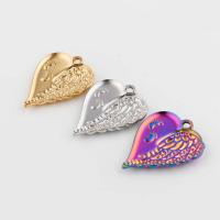 Stainless Steel Heart Pendants 304 Stainless Steel Vacuum Ion Plating vintage & DIY Approx 2mm Sold By PC