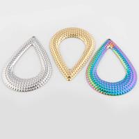 Stainless Steel Pendants, 304 Stainless Steel, Teardrop, Vacuum Ion Plating, vintage & DIY & hollow, more colors for choice, 49x33x2mm, Hole:Approx 1mm, Sold By PC