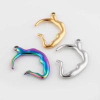 Stainless Steel Pendants, 304 Stainless Steel, Vacuum Ion Plating, vintage & DIY, more colors for choice, 31x20x3mm, Hole:Approx 1mm, Sold By PC
