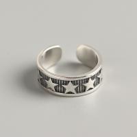 Ezüst ékszer Finger Ring, 925 ezüst, divat ékszerek & a nő, nikkel, ólom és kadmium mentes, 7mm, Belső átmérő:Kb 17mm, Által értékesített PC