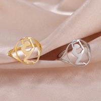 Couple Finger Rings 304 Stainless Steel Vacuum Ion Plating fashion jewelry & Unisex Sold By PC