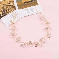 Headband Zinc Alloy with Plastic Pearl plated fashion jewelry & for woman golden nickel lead & cadmium free 400mm Sold By PC