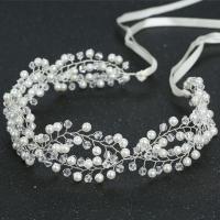 Headband Iron with Crystal & Plastic Pearl fashion jewelry & for woman nickel lead & cadmium free 380mm Sold By PC