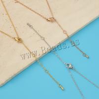 304 Stainless Steel Necklace Findings, with 6CM extender chain, plated, DIY, more colors for choice, Length:Approx 40 cm, Sold By PC