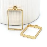 Zinc Alloy Pendants Rectangle plated DIY Sold By PC