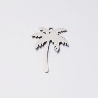 Stainless Steel Pendants, 304 Stainless Steel, Palm Tree, polished, DIY, 18x25mm, Sold By PC