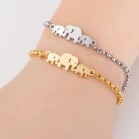 Titanium Steel Bracelet & Bangle, Elephant, plated, Unisex, more colors for choice, 29mm, Length:Approx 18 cm, Sold By PC