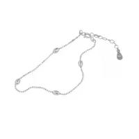 Pulseras de Plata Estelina, plata de ley 925, con 4CM extender cadena, pulido, para mujer, plateado, longitud:aproximado 16 cm, Vendido por UD