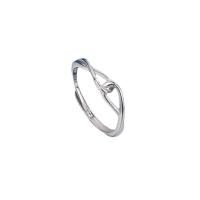 925 Sterling Silver Finger Rings, plated, for woman, silver color, Sold By PC