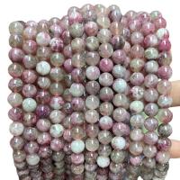 Gemstone Jewelry Beads, Plum Blossom Tourmaline, Round, polished, DIY & different size for choice, Sold By Strand
