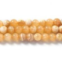 Grânulos de gemstone jóias, Roda, polido, DIY & tamanho diferente para a escolha, amarelo, vendido por Strand