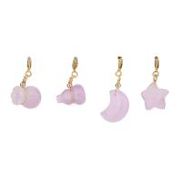 Gemstone Pendants Jewelry, Kunzite, with Brass, gold color plated, DIY & different styles for choice, Sold By PC