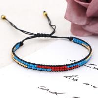 Bracelet de perles de verre, Seedbead, fait à la main, Réglable & bijoux de mode & unisexe, plus de couleurs à choisir, 13cm*0.4cm, Longueur:Environ 28 cm, Vendu par PC