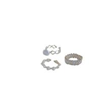 Zoetwater Parel Finger Ring, Messing, met Zoetwater Parel, 14K vergulde, mode sieraden & verschillende stijlen voor de keuze & voor vrouw, twee verschillende gekleurde, Verkocht door PC