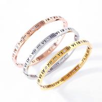 Titan Edelstahl Armband, Titanstahl, Modeschmuck & poliert & Micro pave Zirkonia & für Frau, keine, 55-56*6mm, verkauft von PC