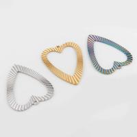 Stainless Steel Heart Pendants, 304 Stainless Steel, Vacuum Ion Plating, vintage & DIY & hollow, more colors for choice, 41x31x1mm, Hole:Approx 1mm, Sold By PC