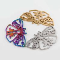 Stainless Steel Animal Pendants 304 Stainless Steel Butterfly Vacuum Ion Plating vintage & DIY & hollow Approx 1mm Sold By PC