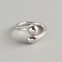 Ezüst ékszer Finger Ring, 925 ezüst, divat ékszerek & a nő, nikkel, ólom és kadmium mentes, 7mm,17mm, Által értékesített PC
