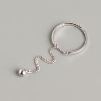 Solidny srebrny pierścień, 925 Srebro, obyty, biżuteria moda & dla kobiety, bez zawartości niklu, ołowiu i kadmu, 4mm,16.3mm, sprzedane przez PC