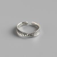 Ezüst ékszer Finger Ring, 925 ezüst, divat ékszerek & a nő, nikkel, ólom és kadmium mentes, 5.4mm,16.5mm, Által értékesített PC