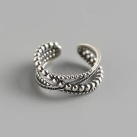 925 Sterling Silver Cuff Finger Ring fashion jewelry & for woman & hollow nickel lead & cadmium free 8.8mm 16.5mm Sold By PC
