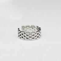 925 ασημένιο ασήμι Δέσε δάχτυλο του δακτυλίου, κοσμήματα μόδας & για τη γυναίκα & κοίλος, νικέλιο, μόλυβδο και κάδμιο ελεύθεροι, 7mm, Sold Με PC