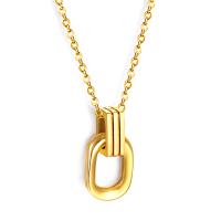 Stainless Steel Jewelry Necklace 304 Stainless Steel with 1.97inch extender chain Vacuum Ion Plating fashion jewelry & for woman golden Sold Per Approx 15.75 Inch Strand
