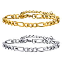 Bijoux bracelet en acier inoxydable, Acier inoxydable 304, bijoux de mode & longueur différente pour le choix & pour homme, plus de couleurs à choisir, Vendu par PC