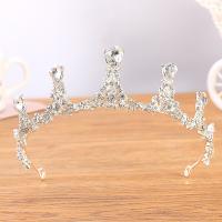 Bridal Tiaras, Tibetan Style, silver color plated, fashion jewelry & for woman & with rhinestone, silver color, nickel, lead & cadmium free, Inner Diameter:Approx 145mm, Sold By PC