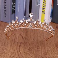Bridal Tiaras, Tibetan Style, with Crystal, plated, fashion jewelry & for woman & with rhinestone, more colors for choice, nickel, lead & cadmium free, 140x45mm, Sold By PC