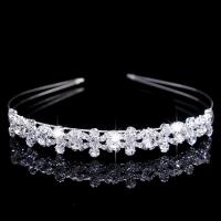 Hair Bands, Brass, silver color plated, for woman & with rhinestone, more colors for choice, nickel, lead & cadmium free, 16mm, Inner Diameter:Approx 120mm, Sold By PC