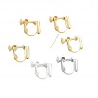 Brass Clip On Earring Finding plated DIY nickel lead & cadmium free Approx Sold By Bag