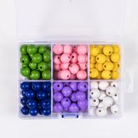 Crianças DIY Cadeia Beads setembro, Superba do schima, with Caixa plástica, para crianças, cores misturadas, 160x55x120mm, Aprox 180PCs/box, vendido por box