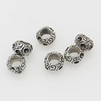 Tibetan Style Spacer Beads, antique silver color plated, DIY, 11x7mm, Hole:Approx 5mm, Approx 100PCs/Bag, Sold By Bag