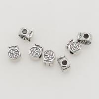Tibetan Style Spacer Beads, antique silver color plated, DIY, 10x8mm, Hole:Approx 2mm, Approx 100PCs/Bag, Sold By Bag