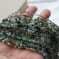 Spacer perle Nakit, Indijski Agate, možete DIY & različite veličine za izbor, zelen, Dužina Približno 38 cm, Prodano By PC