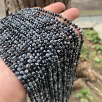 Spacer Perlen Schmuck, Schneeflocke Obsidian, DIY & verschiedene Größen vorhanden, schwarz, verkauft per ca. 38 cm Strang