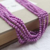 Spacer Beads Jewelry, Natural Lepidolite, DIY, purple, 4mm, Approx 90PCs/Strand, Sold Per Approx 38 cm Strand